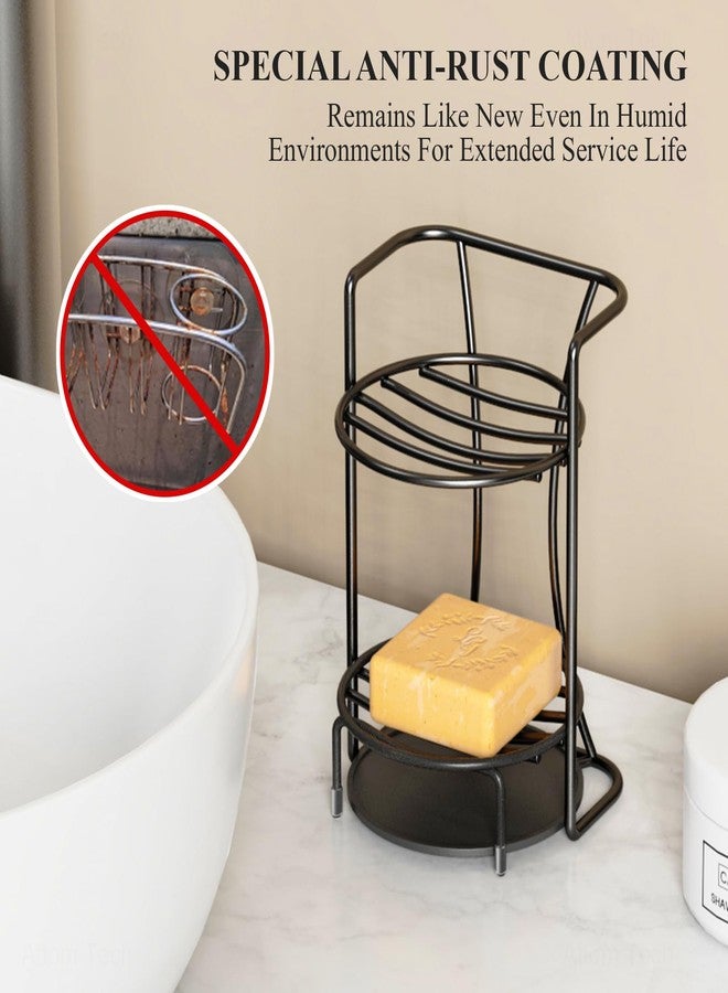 ان اي هوم حامل صابون NiHome ذو طبقتين مع نظام تصريف فعال، حامل صابون للشامبو، حامل صابون صلب، حامل صابون للاستحمام بطلاء متين مقاوم للصدأ (أسود) - Image 5