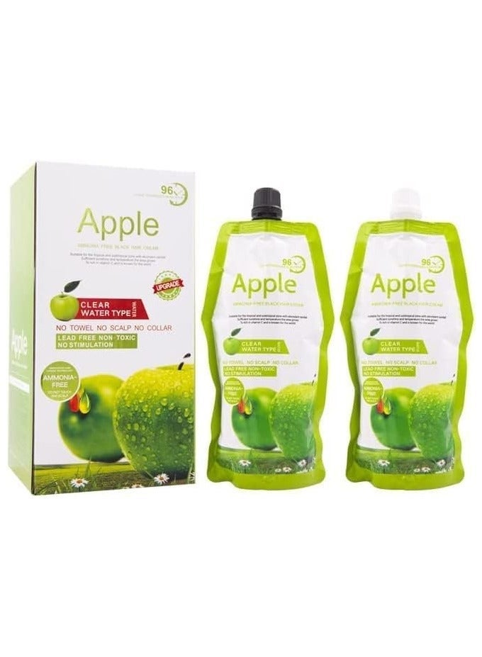Apple Fruit Black Hair Cream Natural Black Hair Dye - 500ml+500ml - Image 4