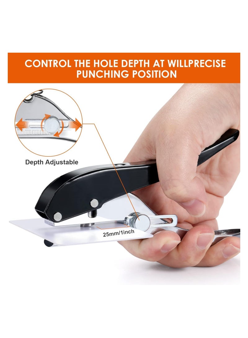 Portable Heavy-Duty Single Hole Punch for Cards and Cardboard (1/4 inch-6mm) - Durable and Easy-to-Use - Image 4