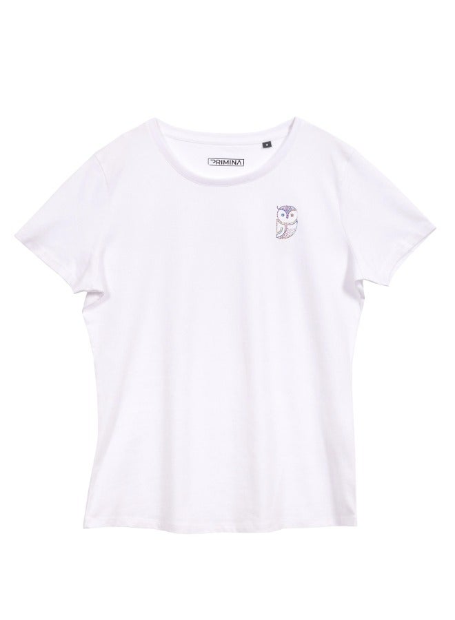 Primina Women printed T-Shirt, OWL  reSoft, Breathable Cotton Comfort: Embrace Style with Our Printed Collection – Where Fashion Meets Ease for the Ultimate Statement in Every Thread, Every Print, Every Wear!  - Image 1