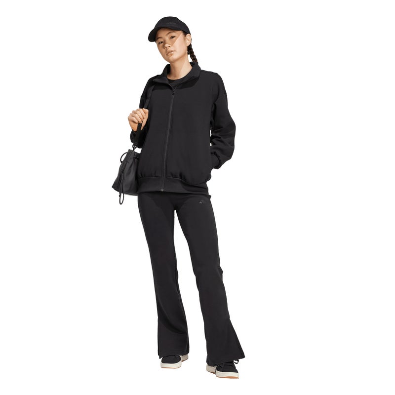 Adidas Soft Lux Flared Tracksuit Bottoms - Aurora Ivy - Image 5