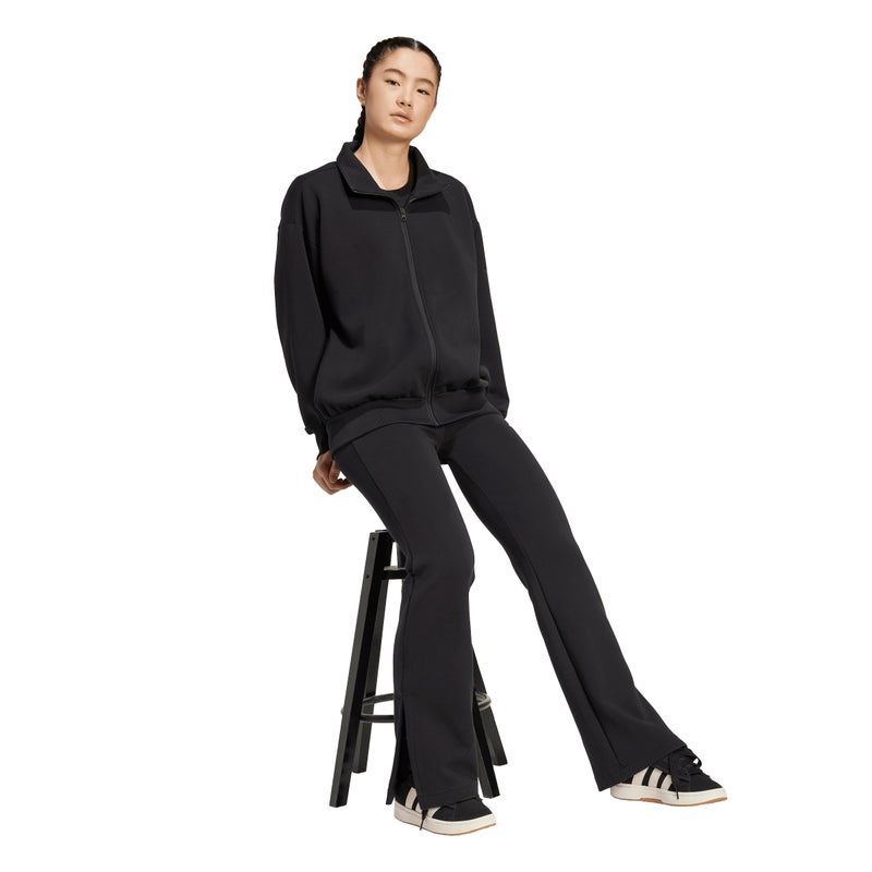 Adidas Soft Lux Flared Tracksuit Bottoms - Aurora Ivy - Image 3