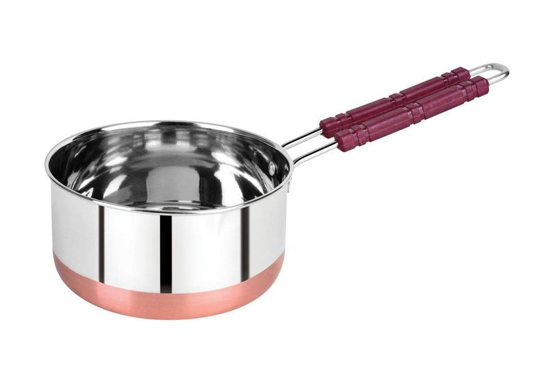 Liolis Stainless Steel Copper Bottom Saucepan/Container with Handle - 1.2 liters