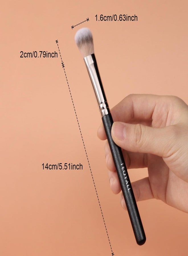 TEOYALL Highlighter Brush, Small Plush Fluflly Synthetic Bristles Tapered Under Eye Setting Brush for Bronzer Cheek with Loose Powder - Image 5