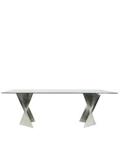 VANITY LIVING Spacious dining table designed to seat 8 comfortably, ideal for family meals, formal dinners, or hosting guests. The rectangular shape offers ample space for serving dishes and decor while enhancing the elegance of your dining or kitchen area.  - Image 1