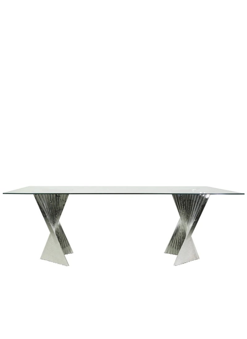VANITY LIVING Spacious dining table designed to seat 8 comfortably, ideal for family meals, formal dinners, or hosting guests. The rectangular shape offers ample space for serving dishes and decor while enhancing the elegance of your dining or kitchen area.  - Image 1