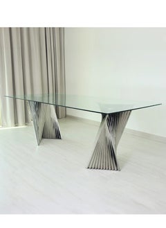 VANITY LIVING Spacious dining table designed to seat 8 comfortably, ideal for family meals, formal dinners, or hosting guests. The rectangular shape offers ample space for serving dishes and decor while enhancing the elegance of your dining or kitchen area.  - Image 2