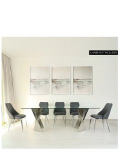 VANITY LIVING Spacious dining table designed to seat 8 comfortably, ideal for family meals, formal dinners, or hosting guests. The rectangular shape offers ample space for serving dishes and decor while enhancing the elegance of your dining or kitchen area.  - Image 4