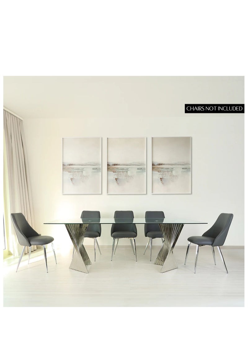 VANITY LIVING Spacious dining table designed to seat 8 comfortably, ideal for family meals, formal dinners, or hosting guests. The rectangular shape offers ample space for serving dishes and decor while enhancing the elegance of your dining or kitchen area.  - Image 4