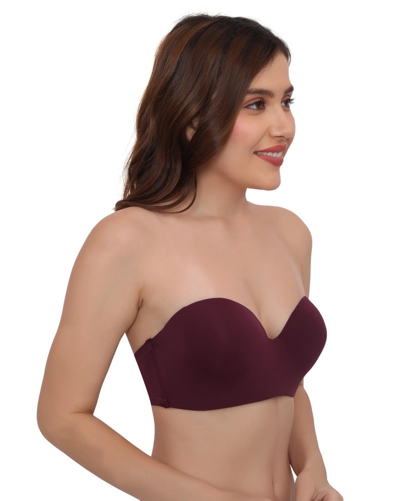 PLUMBURY Lightly Padded Strapless Multiway Underwire Everyday Bra for Women, Size 34-40 Purple - Image 2