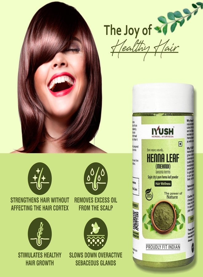 IYUSH Herbal Ayurveda Henna Powder for Hair - 250gm | Heena Mehandi for Hair | Mehandi Powder for Hair | Mehendi Powder Natural | Heena Mehandi for Hair Organic | Henna Powder Organic | Hair Colour | - Image 4