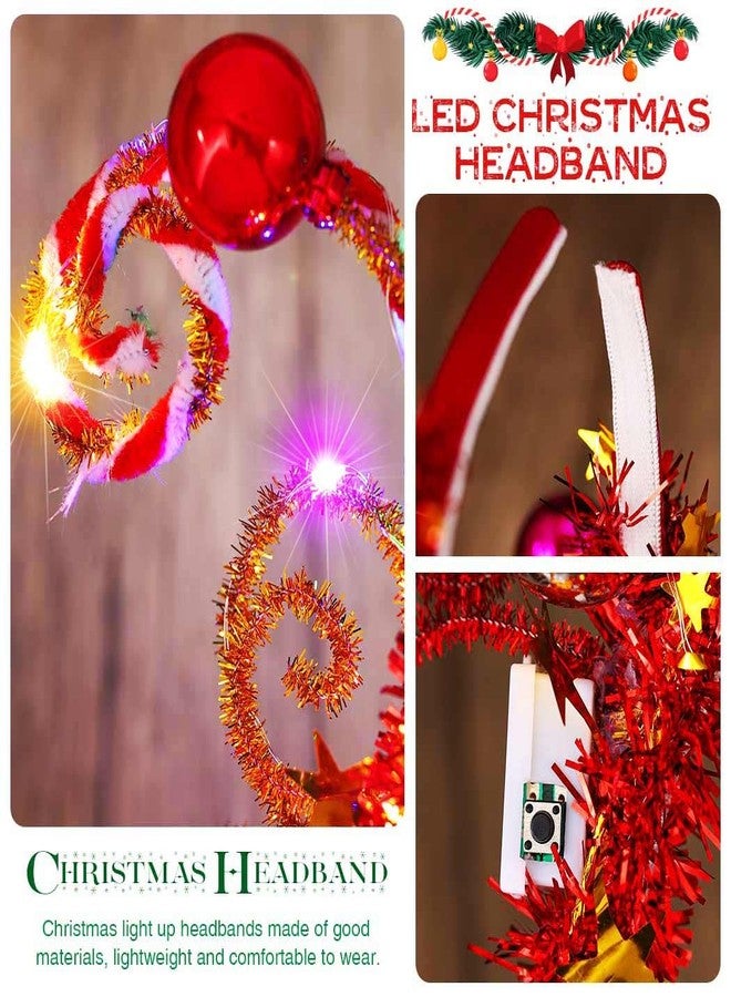 CAKURE Christmas Headbands Light Up Christmas Ball Headband Xmas Holiday Hair Accessories for Women and Girls (Type 1) - Image 4