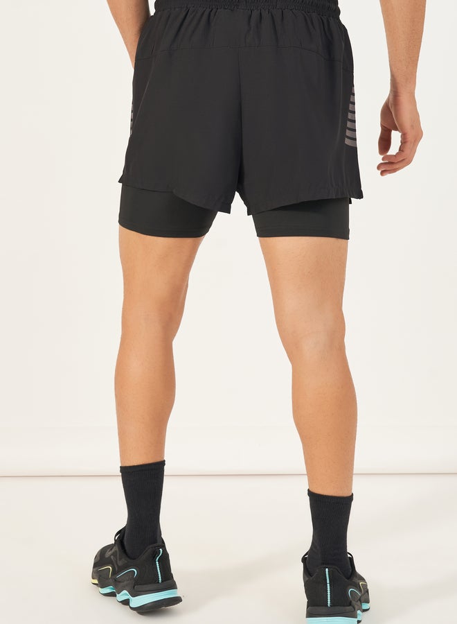 ستايلي اكتيف شورت تدريب 2 في 1 بطبعة جانبية - Image 5