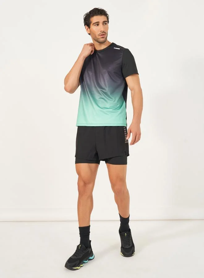 ستايلي اكتيف شورت تدريب 2 في 1 بطبعة جانبية