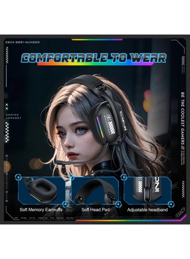 ONIKUMA X12 RGB Gaming Headset – 40mm HD Sound, 360° Mic, Memory Foam Comfort - Image 5