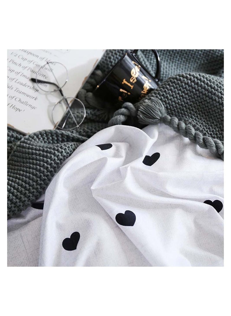 Sharpdo 4-Piece Bed Sheet Luxury Cotton Microfiber Soft Quilt with Comforter Cover, Flat and Pillowcases Single Set 2m 200X230cm - Image 4