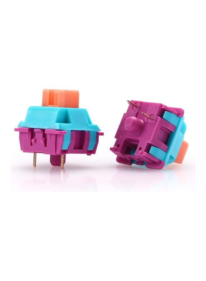 Redragon A113 Bullet-R Linear Mechanical Switch, 3-Pin Plate Mounted Cherry MX Red Equivalent, Hot-Swappable DIY Keyboard Quiet Switch Mod, 50 Million Click(24 pcs Switches, Keycap + Switch Puller) - Image 1