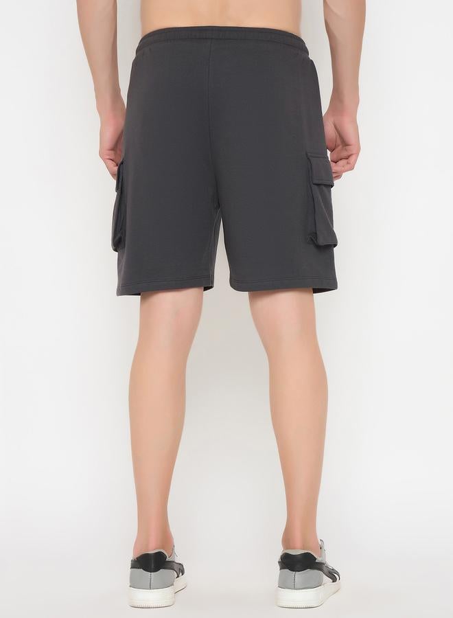 John Players John Player Solid Drawstring Waist Lounge Shorts with Pockets - Image 5