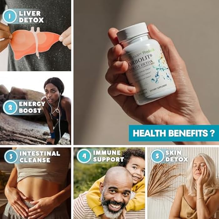 TODICAMP Zeolite Detox Sorbolit - Zeolite Binder Supplement for Full Body Detox - Gut Cleanse, Cellular and Liver Detox (120 Count (Pack of 1)) - Image 4