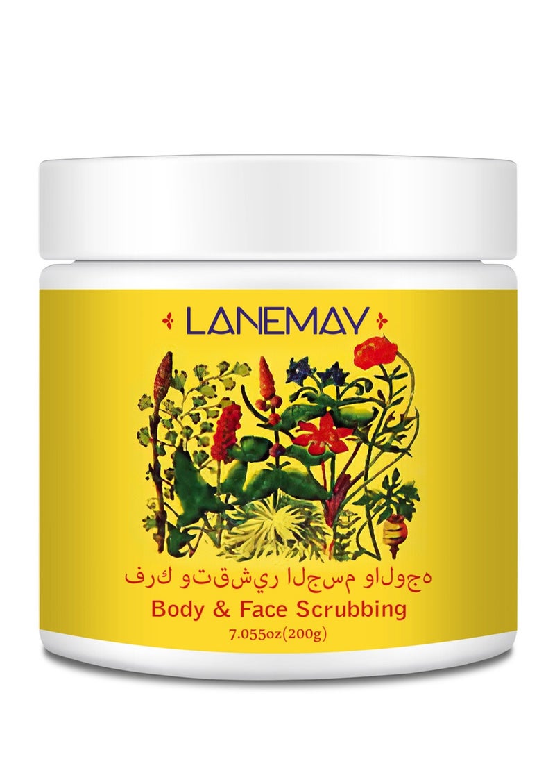 LANEMAY Body And Face Scrubbing And Exfoliating Cream, Hydrating and Exfoliating Scrub for Nourishing Daily Care,200g - Image 1