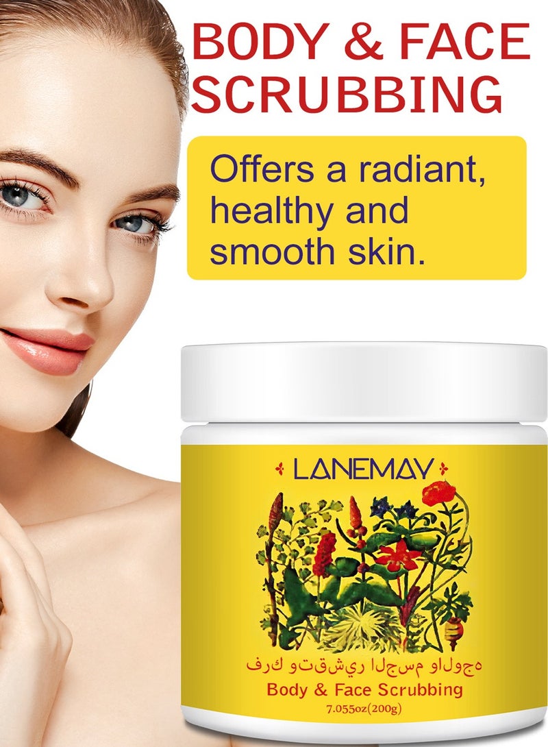LANEMAY Body And Face Scrubbing And Exfoliating Cream, Hydrating and Exfoliating Scrub for Nourishing Daily Care,200g - Image 3