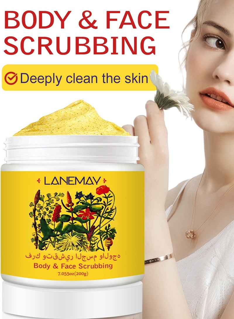 LANEMAY Body And Face Scrubbing And Exfoliating Cream, Hydrating and Exfoliating Scrub for Nourishing Daily Care,200g - Image 4