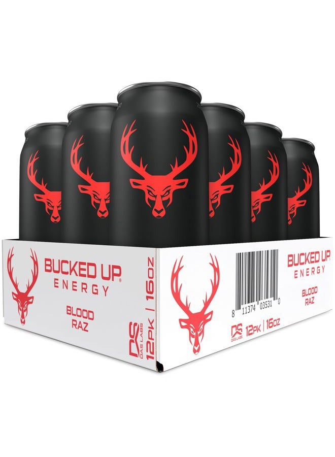 Bucked Up مشروب الطاقة 300 ملغ (بلود راز) (12 عبوة) - Image 1