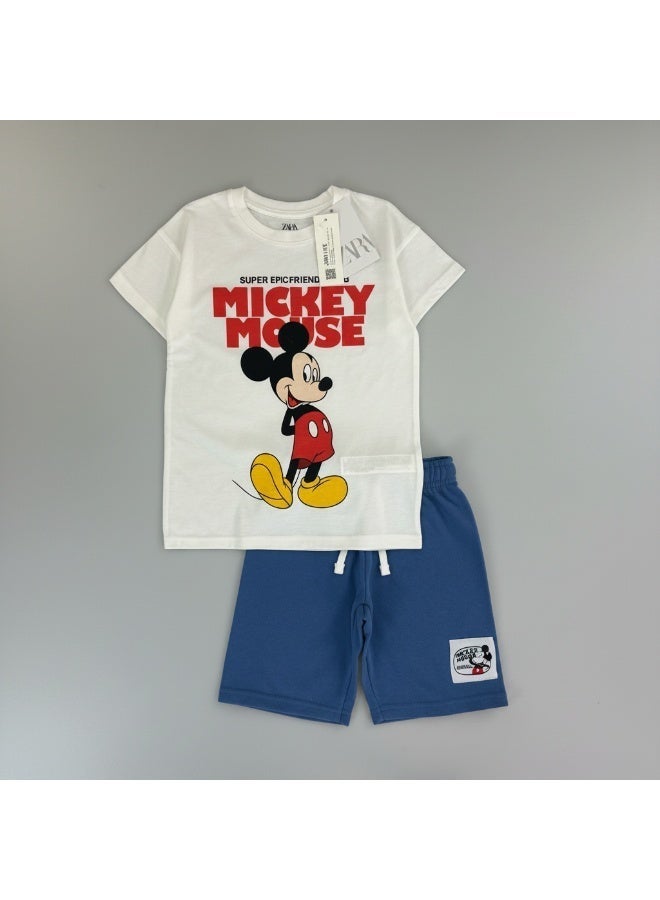 ZARA Kids Mickey Mouse 'Super Epic Friend' 2-Piece Set (T-Shirt & Shorts) - Original - Image 2