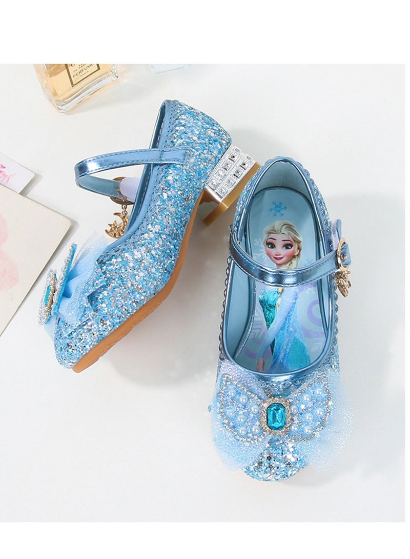 Girls high heel princess shoes new style girls fashion baby shoes - Image 3