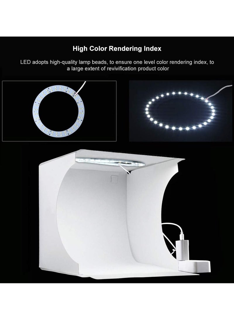 SYOSI Dimmable LED Light Photo Studio Box with White/Warm/Soft Lighting, Highlight Portable Studio Set Small Photo Props Equipment  for Small Items Like Jewelry - Image 3