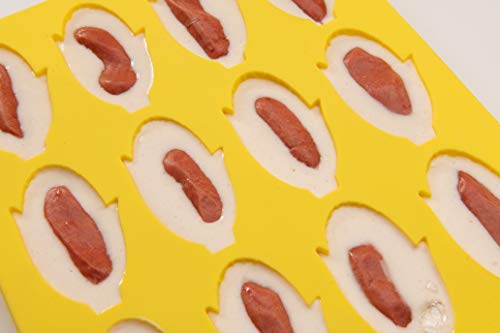 Mobi 12 Mini Corn Dogs Silicone Baking Mold, Yellow - Image 4