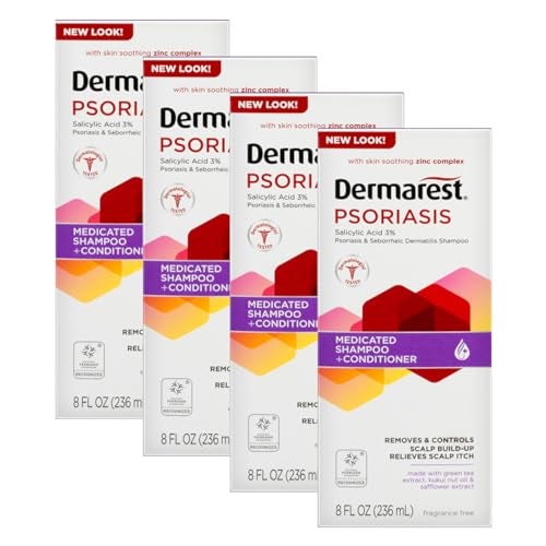 Dermarest شامبو ديرماريست الطبي مع بلسم لمرض الصدفية 8 أونصة سائلة 4 عبوات - Image 1
