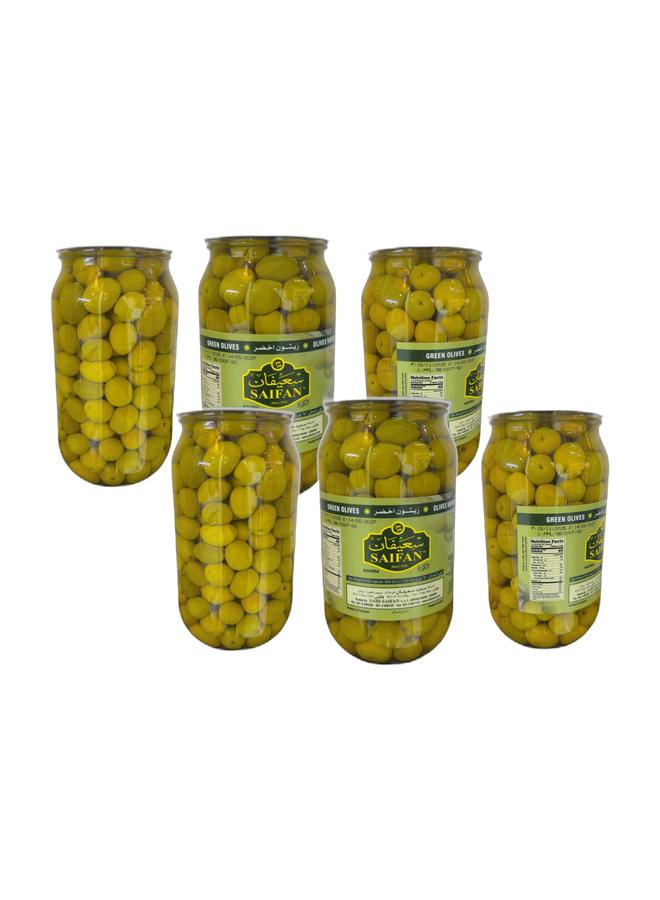 SAIFAN Green olives with pits in brine 2x650 grs | Lebanon | Bundle - Image 1