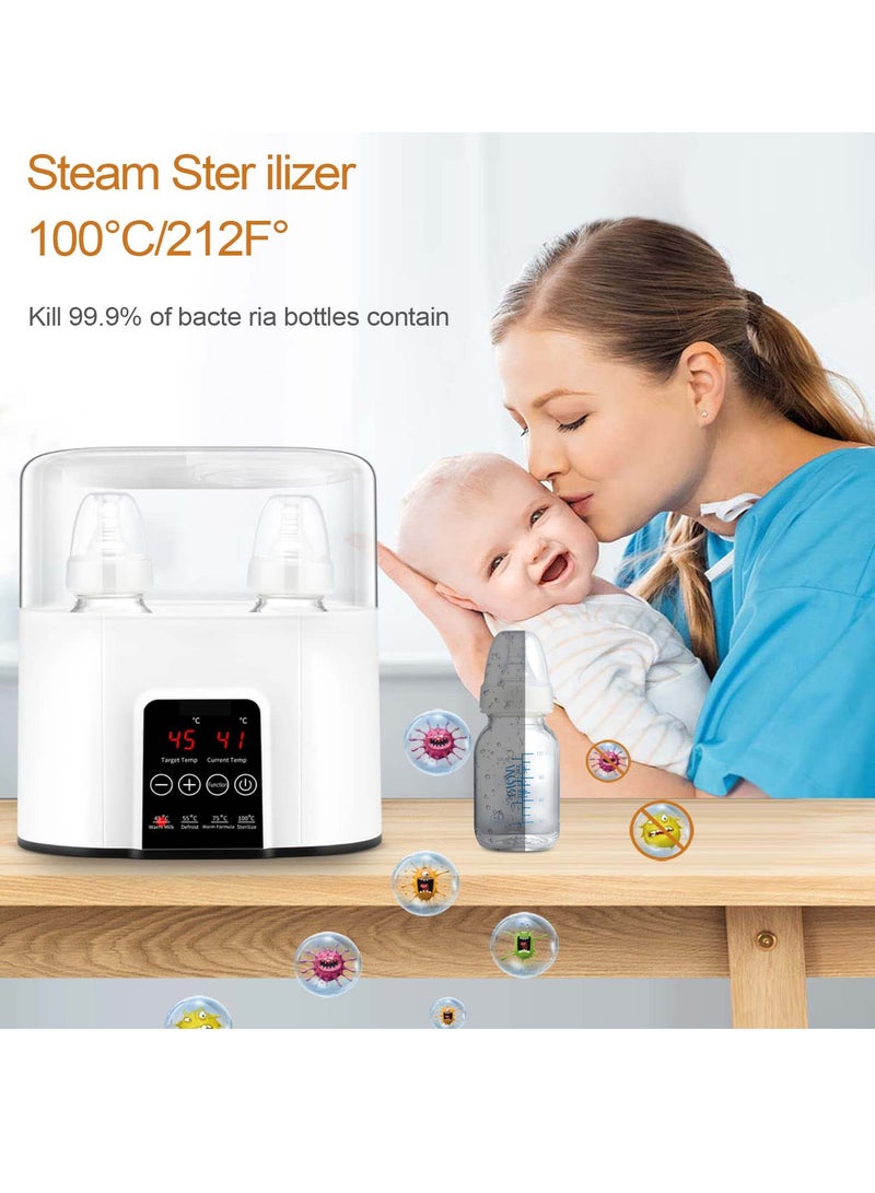 Baby Bottle Warmer, Fast Warming, 24H Constant Mode Breast Milk Warmer, Baby Food Heater u0026 Defrost Warmer with Timer for Twins, LCD Display Accurate Temperature Adjustment - Image 3