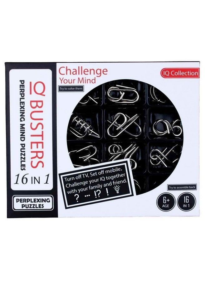 DUNGRANI ENTERPRISE DUNGRANI ENTERPRISE 16 in 1 Stainless Steel Metal Wire Classic Iq Puzzle Perplexing Mind Assembly and Brain Teaser Magic Puzzles Game for All Age Group Set of 16 Pieces in 1 (Special)  - Image 5