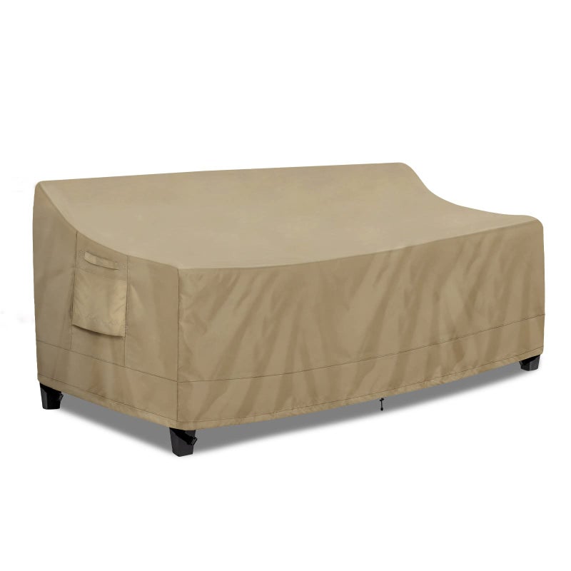 PureFit PureFit Outdoor Couch Cover Waterproof Patio Sofa Furniture Covers 3Seater Outdoor Cover with Air Vent and Handles 78W x 35D x 35H Inches Camel 