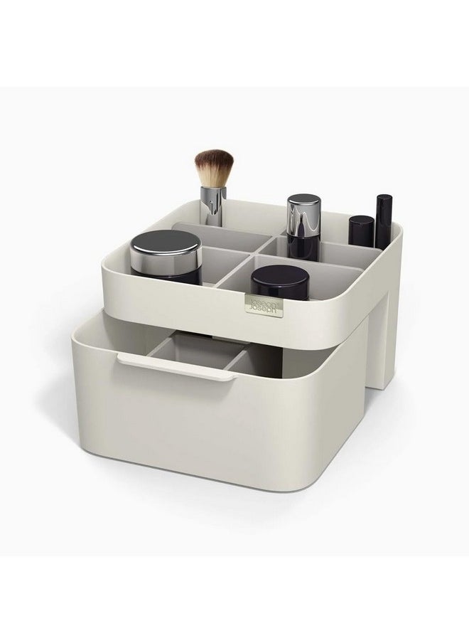 Joseph Joseph Viva Cosmetic Organiser With Drawer, Medium, White  - Image 1