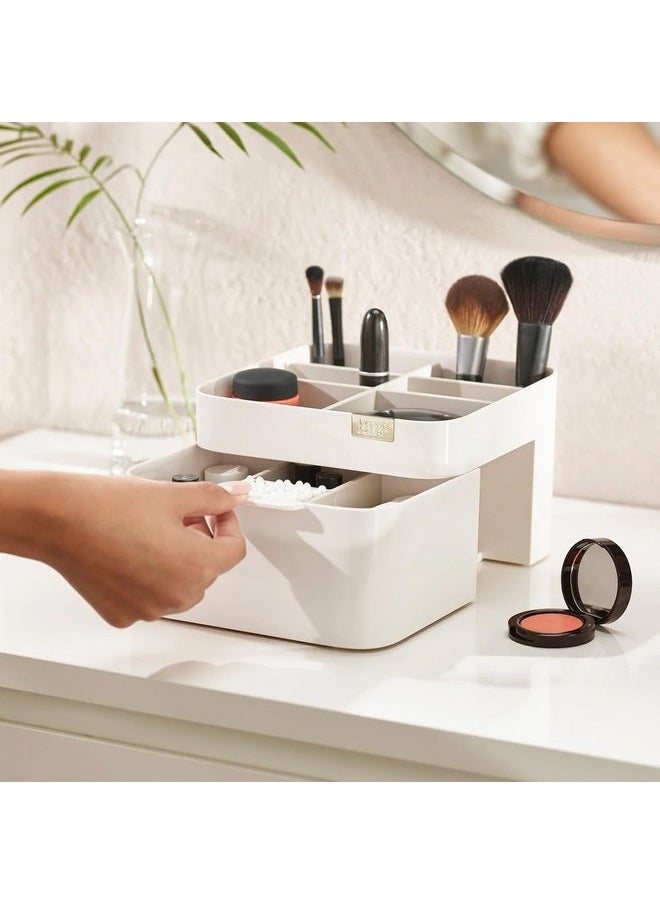 Joseph Joseph Viva Cosmetic Organiser With Drawer, Medium, White  - Image 3