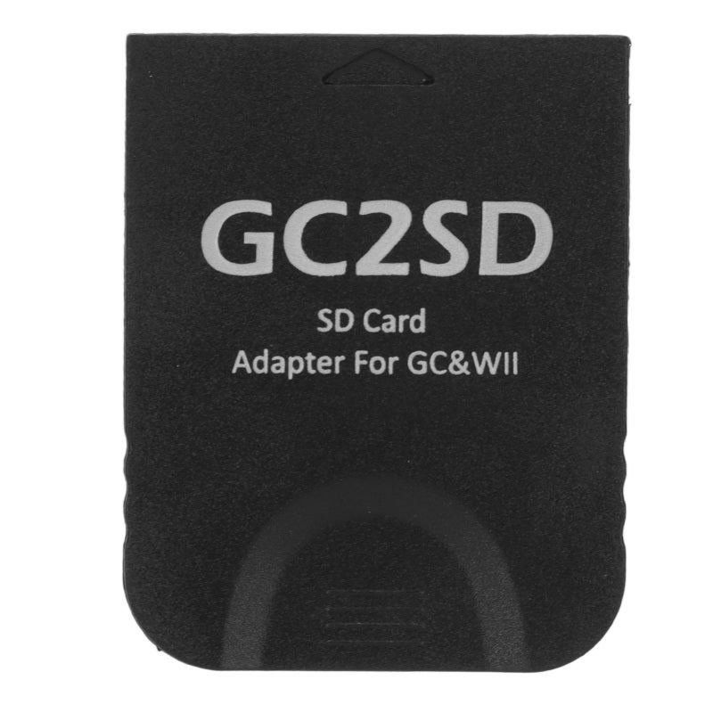 قارئ بطاقات Gc2sd: محول أسود سعة 512 جيجابايت قابل للربط والاستخدام مباشرة - محول بطاقة ميكرو إس دي لتوسيع مساحة تخزين الألعاب لأجهزة Gamecube و Wii - Image 1