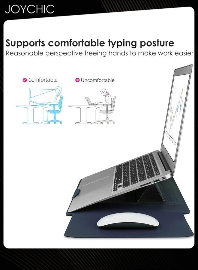 Joychic حقيبة لابتوب محمولة بحجم 13 بوصة مع قاعدة قابلة للتعديل، حقائب تابلت متعددة الوظائف مقاومة للماء مع حقيبة شاحن للعمل والمكتب والأنشطة الخارجية - Image 2
