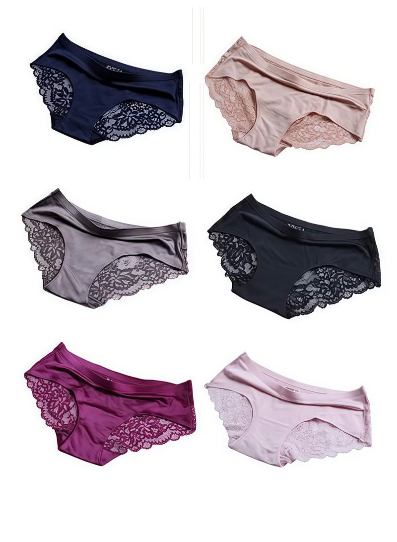 B.JOBSEN 6-piece set of cotton breathable bikini low-rise fashion women's thick panties  - Image 1
