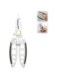 Wire Strippers for Electricians,7Inch Multipurpose Wire Stripper,Electrician Wire Stripper,Stripping Cutting Crimping Splitting, for Stripping, Cutting and Crimping