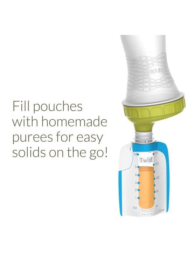 Kiinde Foodii Baby Food Storage Starter Kit, Squeeze Pouch and Reusable Spouts Set  - Image 2