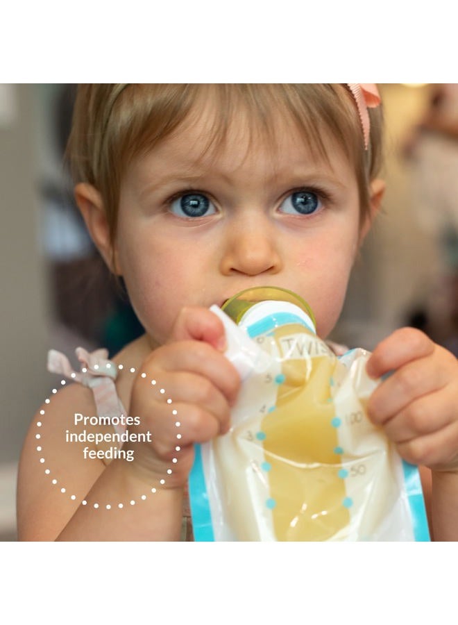 Kiinde Foodii Baby Food Storage Starter Kit, Squeeze Pouch and Reusable Spouts Set  - Image 4