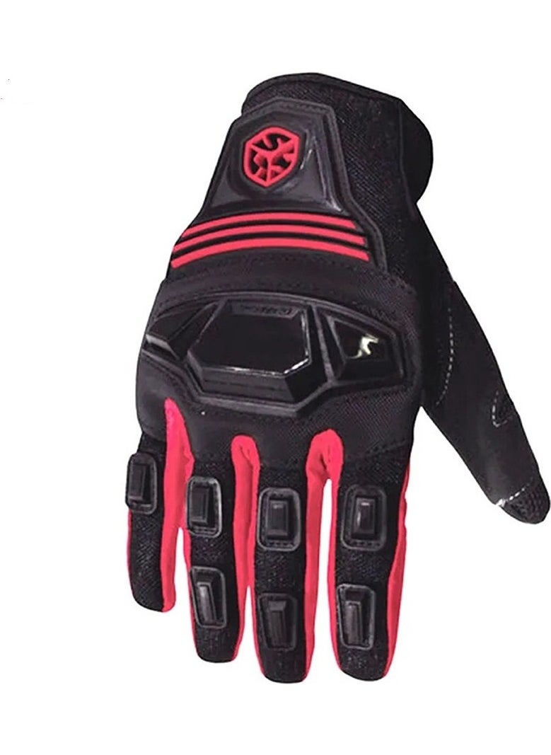 Ebakbak Motorcycle Gloves Neoprene Fabric Full Protection Red Motorcycle Gloves  - Image 1