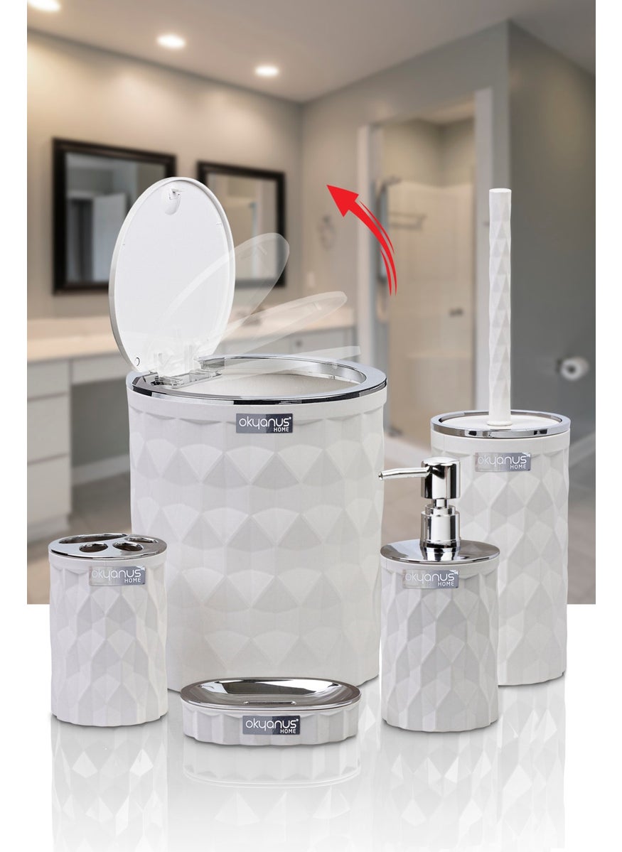 Ocean Home Diamond White Chrome Click Door 5-Piece Bathroom Set - pzsku/ZAA58A2B70E6ADE9C163DZ/45/_/1725725138/ccd9f70b-efe7-437f-81d9-f421fecea7b4