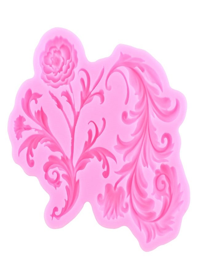 Mujiang Baroque Fondant Mold European Relief Scroll Silicone Molds Vine Peony Flower Border Mold For Cake Decorating Chocolate Gum Paste Candy Polymer Clay Set Of 3 - Image 3