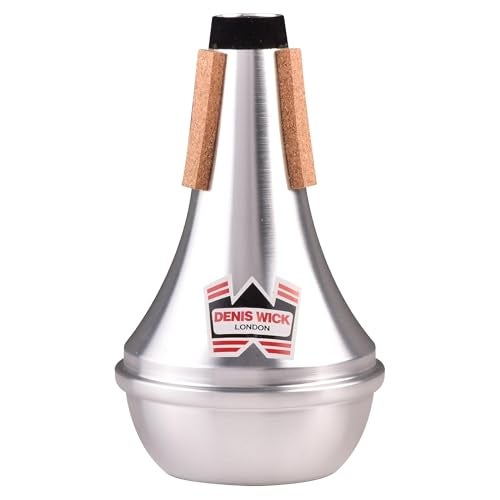 Denis Wick Straight Mute for Trumpet or Cornet, 5504 - Hand-Spun Aluminum Mute with Natural Cork - Brilliant Tone, Reliable Intonation & Tight-Bell Fit for Performance - 6.1 x 3.4 x 3.4 In, 2.26 oz - Image 1