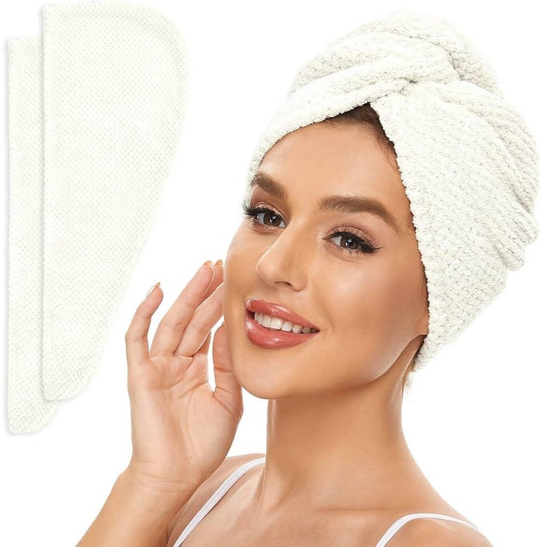 100% Cotton Hair Towel Wrap – Soft, Absorbent & Quick-Dry Turban for All Hair Types