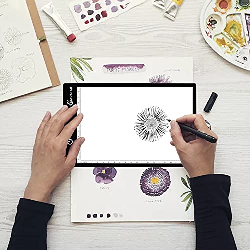 XIAOSTAR Light Box Drawing Pad A5, Tracing Board with Micro USB Cord Charge Cable and Brightness Adjustable for Artists, AnimationDrawing, Sketching, Animation, X-ray Viewing (A5) Not Rechargeable - Image 1